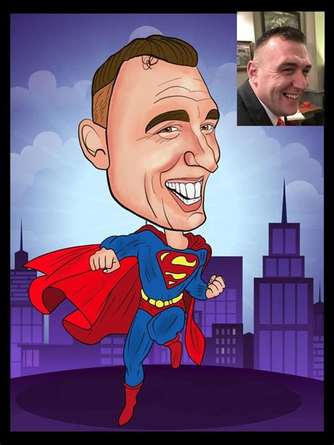 Super hero caricature-examples