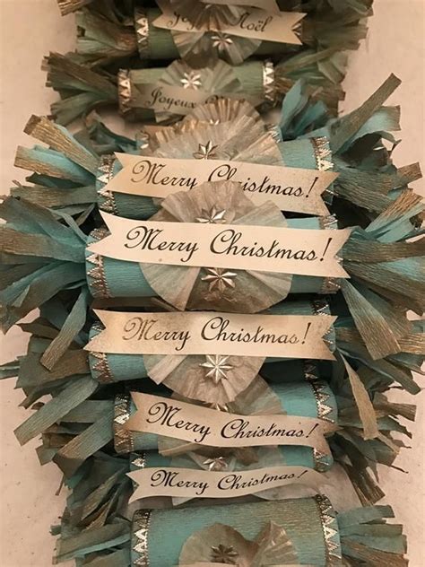 Also available as a boxed set of 6 filled crackers and a boxed set of 50 unfilled crackers. Christmas Cracker Aqua Blue Ornament French Noel Paris ...