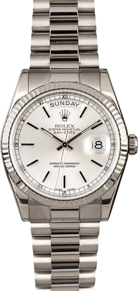 Rolex Day Date 118239 White Gold President Band
