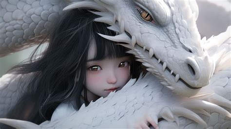 Girl And Protective Dragon By K Jackson Katss On Deviantart