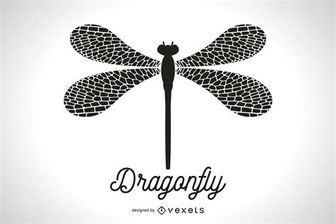 Simple Dragonfly Silhouette Illustration Vector Download