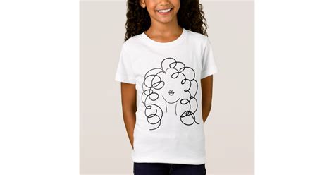 Funny Curly Hair Girl T Shirt Zazzle