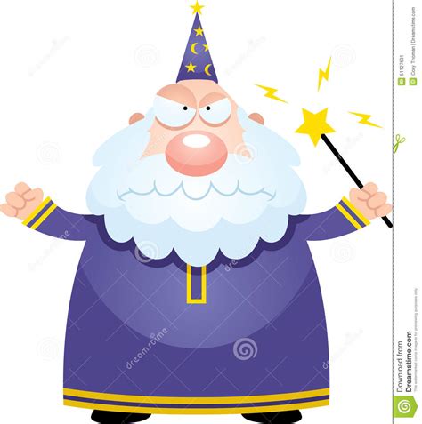 Angry Cartoon Wizard Stock Vector Illustration Of Vector 51127631