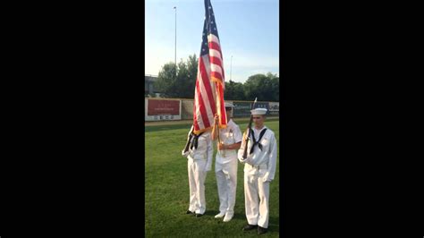 us navy sea cadets color guard practicing before i sang the national anthem 7 27 15 youtube