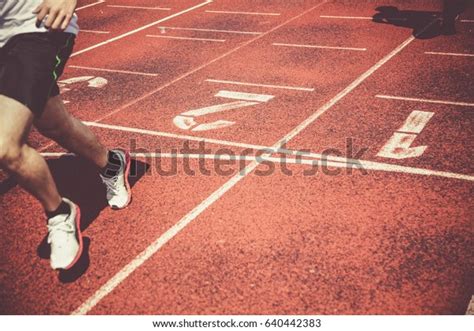 Runners Approaching Finish Line Race Stock Photo Edit Now 640442383