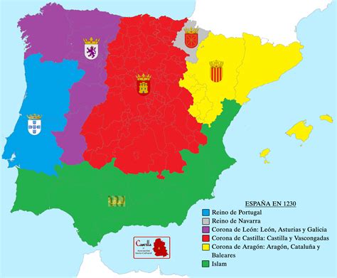 Coronas De Espaa En 1230 Asc Castilla