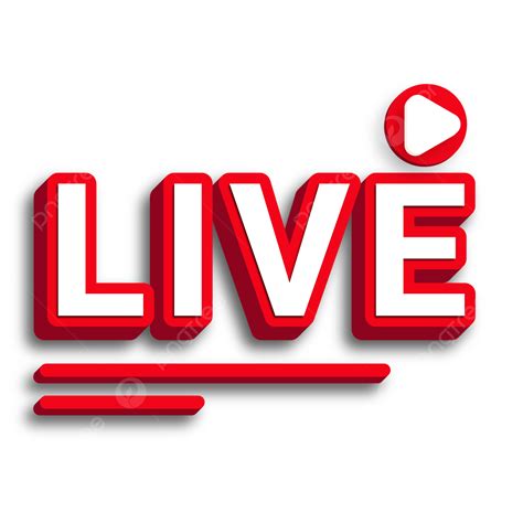 Live Streaming Clipart Transparent Png Hd Red Live Stream Icon 3d