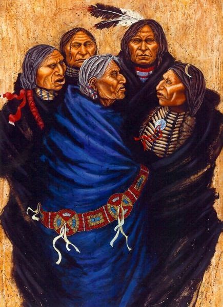 Council Of Elders By Marianne Millar Native American Art American