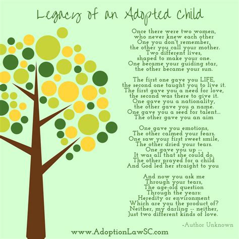 Legacy Of An Adopted Child Poem Adopt Poem Adoption Quote Adoptive