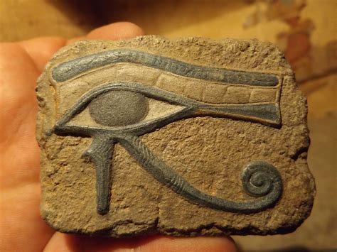 Egyptian Art Eye Of Horus And Ankh Amulet Ancient Egypt Carving Sculpture
