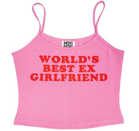 World S Best Ex Girlfriend Tank Top In Pink Moxi Mimi