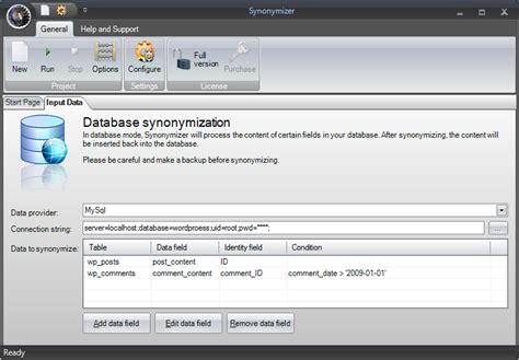 Synonymizer Main Window - Antelle.Net - Synonymizer is a powerful tool ...