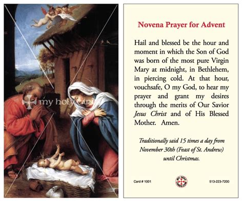 We did not find results for: Novena Prayer for Advent | Catholic Prayer Cards | St ...