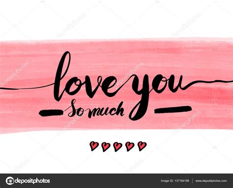The free cut files include one (1).zip file with: Love you so much, vector lettering, handwritten text on ...