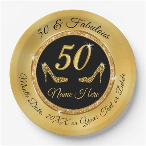 Personalized 50th Birthday Plates For Her