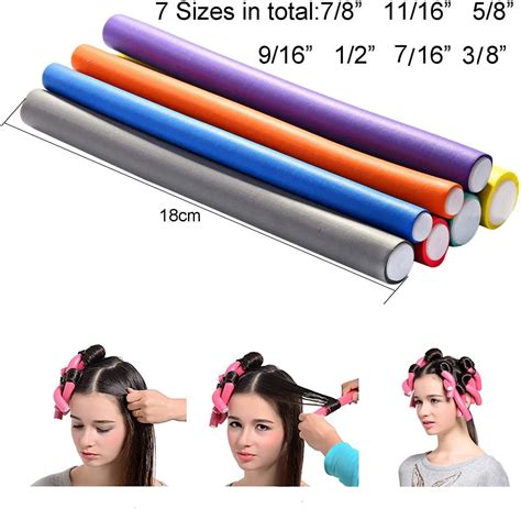 42 Pcs Foam Hair Curlers Rods No Heat Flexible Hair Rollers Sponge