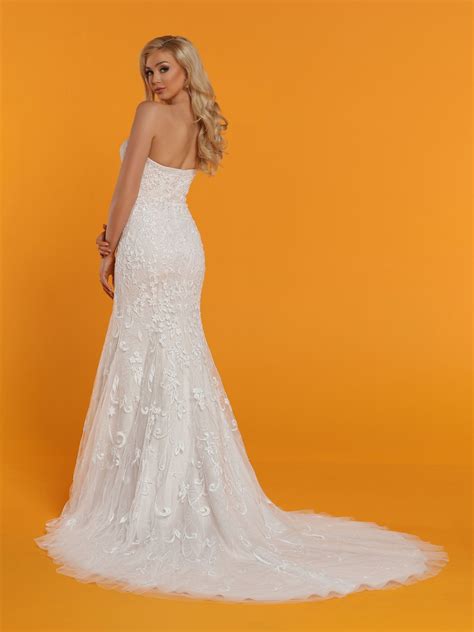 Davinci Bridal 50518 Embellished Fitted Lace Mermaid Wedding Dress Swe