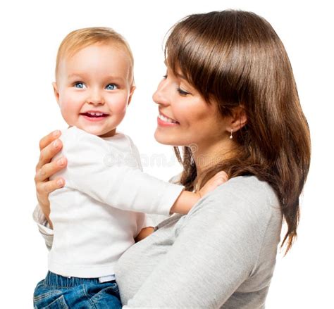 Happy Smiling Mother And Baby Stock Image Image Of Beautiful Happy