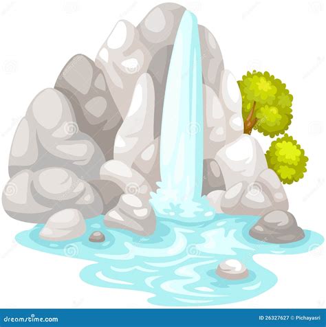 Waterfall Stock Vector Illustration Of Object Background 26327627