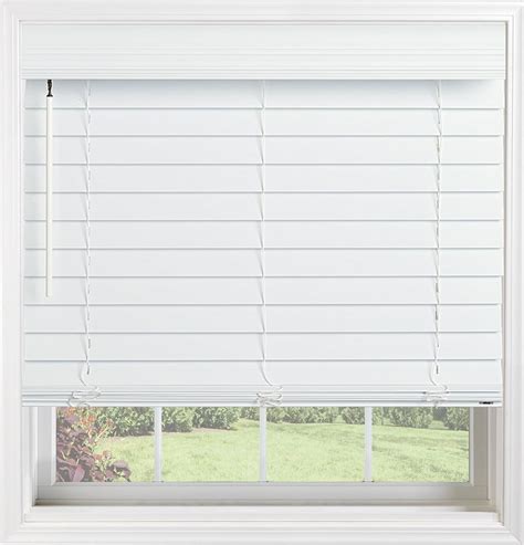 Bali Blinds Custom Faux Wood 2 Inch Cordless Blinds With