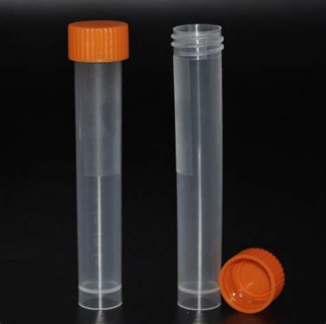 10ml Lab Plastic Frozen Test Tubes Vial Seal Cap Container For