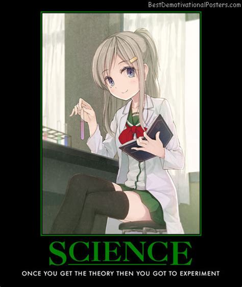 Science Experiment Anime Demotivational Poster