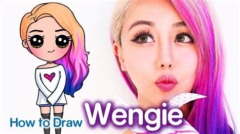 how to draw wengie easy chibi famous youtuber