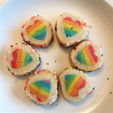 Homemade Rainbow Heart Cookies Rfood