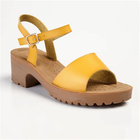 Franco Rossi Cleated Sandal Yellow Shoe Box Online Store
