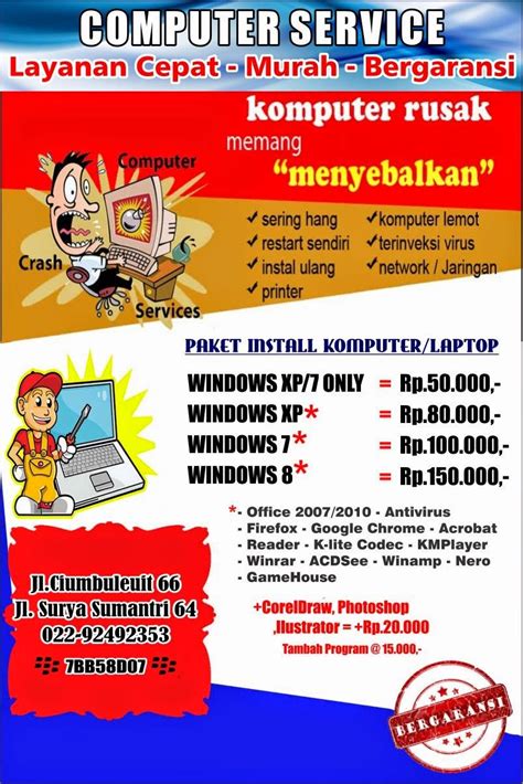Poster Service Komputer Homecare24