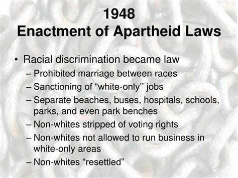 Apartheid Laws In 1948 Arrue