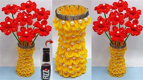 Plastic Bottle Vase Craft Ideadiy New Design Bottle Flower Vasewool