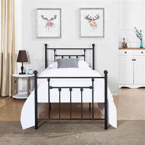 All you need is a comfy mattress to complete the setup & turn your bed space into a cozy cocoon. Twin Size Bed Frame, VECELO Metal Platform Mattress ...
