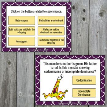 Ready to test your knowledge? Codominance and Incomplete Dominance Digital Task Cards ...