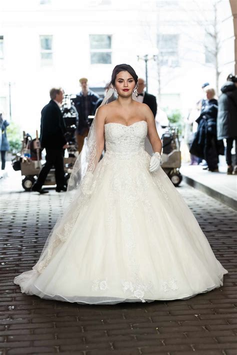 Selena Gomez Wore The Most Stunning Lace Wedding Dress On The Set Of