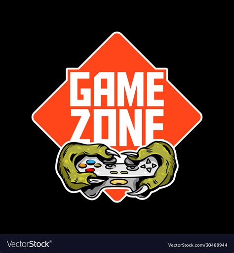 Game Zone Sign Logo Design Royalty Free Vector Image