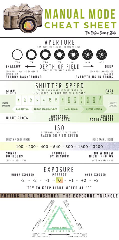 Photography Settings Cheat Sheet Studypk