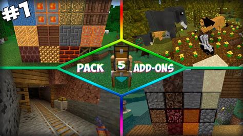 Pack 5 Add Ons Survival 1 Minecraft Be 113 Youtube