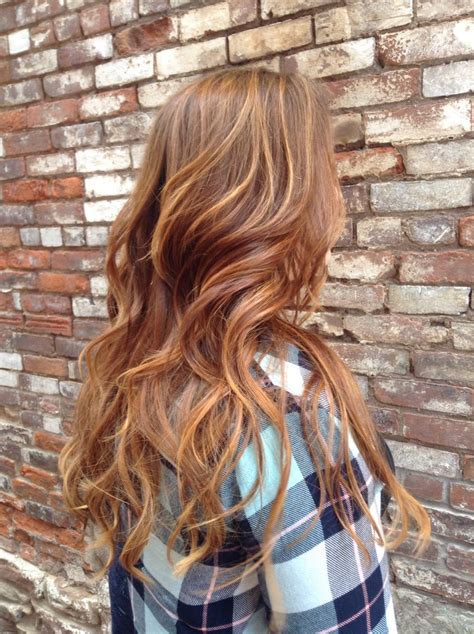 Warm Red Brown Hair With Honey Highlights Redish Brown Hair Red