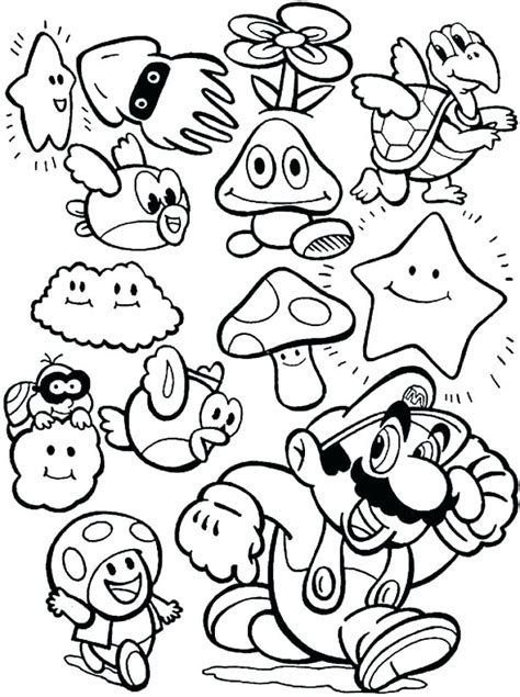 Super Mario Bros Coloring Pages At Getdrawings Free Download