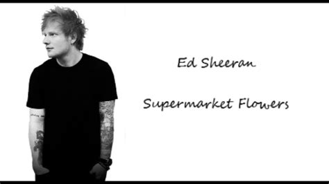 Ed Sheeran Supermarket Flowers Lyrics Youtube