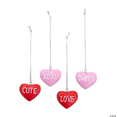 Valentine Mini Heart Ornaments 12 Pc Oriental Trading