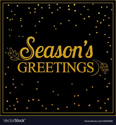 Gold Seasons Greetings Card Design Royalty Free Vector Image
