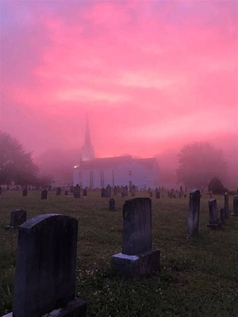 Misty Night Graveyard Cemetery