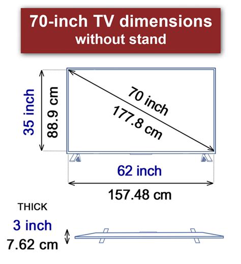 70 Inch Tv Dimensions How Big Is It Complete Guide