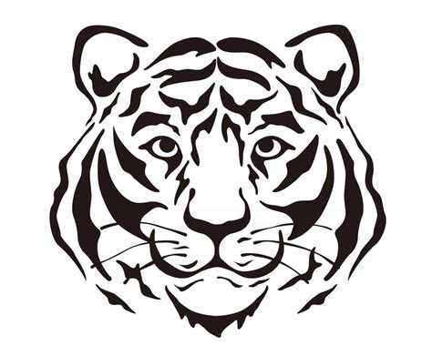 Tiger Black And White Clipart