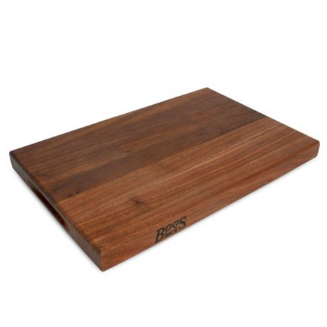 John Boos Walnut Wood Edge Grain Reversible Cutting Board 18 X 12 X 1