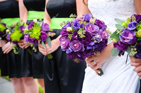 Silk wedding bouquets, fake flowers, bridal bouquets | afloral. Lime green and purple wedding flowers | Diy wedding ...