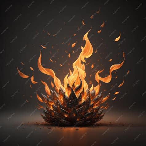 Premium Photo 3d Burning Embers Glowing Fire Glowing Particles Black