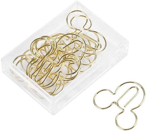 12pcs Gold Cute Paper Clips Metal Animal Shaped Paper Clips Funny